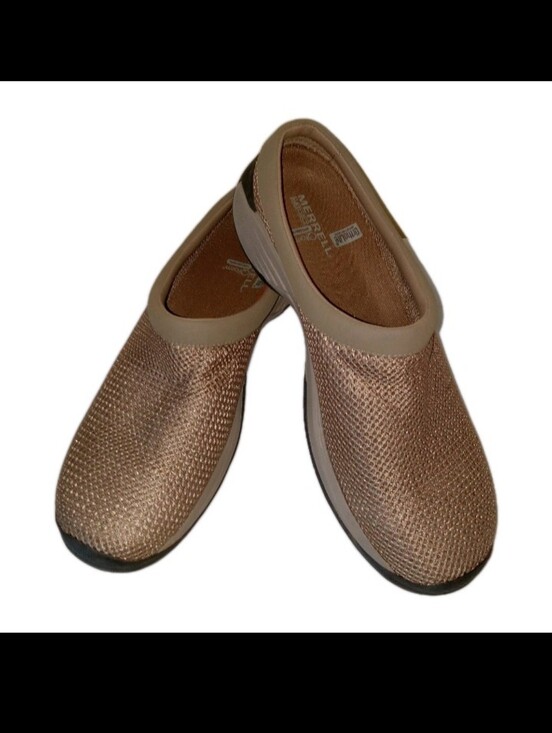 Merrell Shoes - Merrell Tan Ebcore Breeze Mesh Cushioned Mules 10